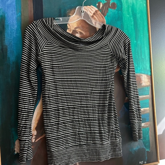 Lucky Brand Black and White Striped Top XS - Picture 14 of 14